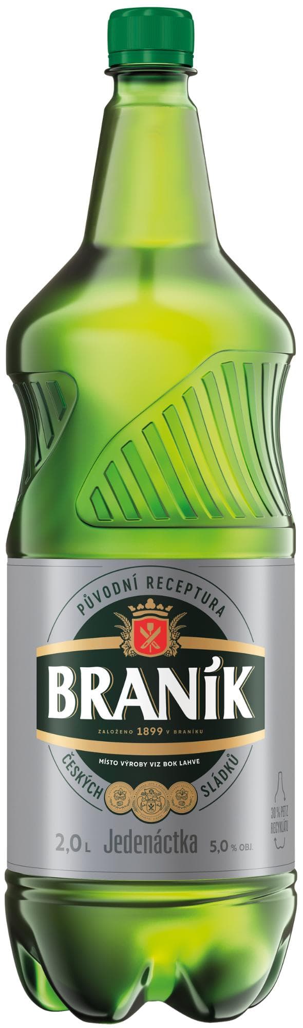 Braník pivo světlý ležák 11 PET 2 l