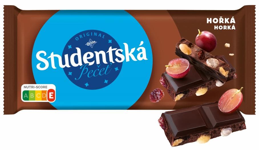 Orion Studentská pečeť Hořká čokoláda s arašídy, rozinkami a želé