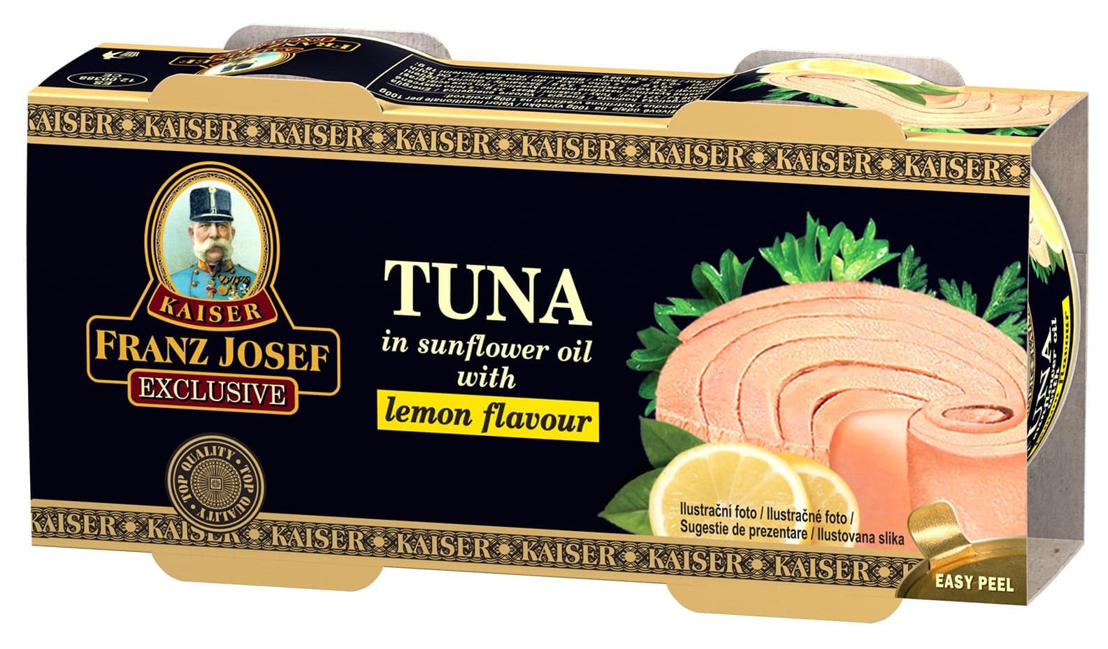 Franz Josef Kaiser Tuňák steak ve slunečnicovém oleji s citronem Pack