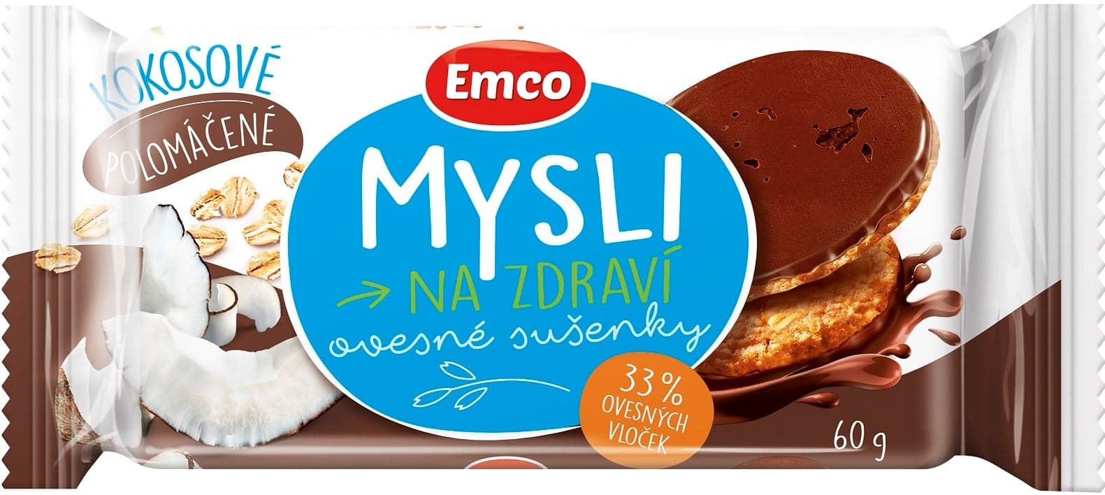 Emco Mysli Ovesné sušenky kokosové – Polomáčené