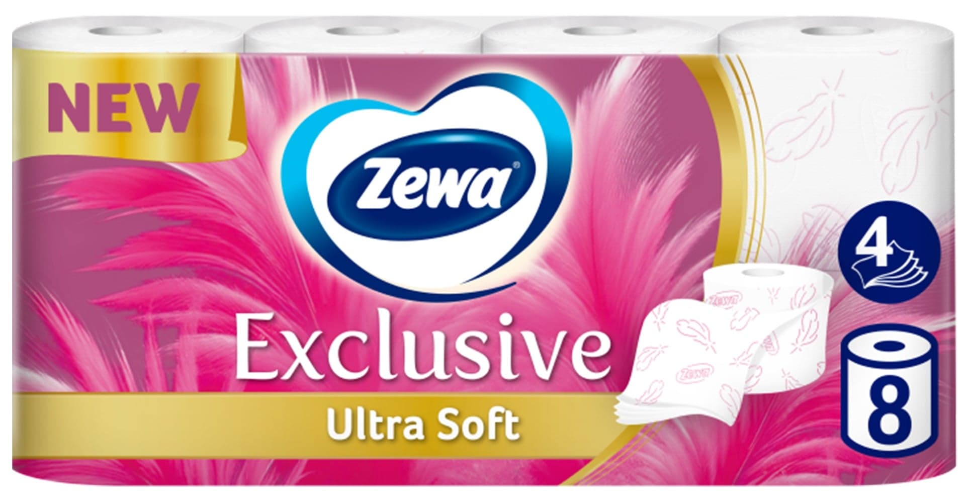 Zewa Exclusive Ultra Soft toaletní papír 4vrstvý, 8 ks