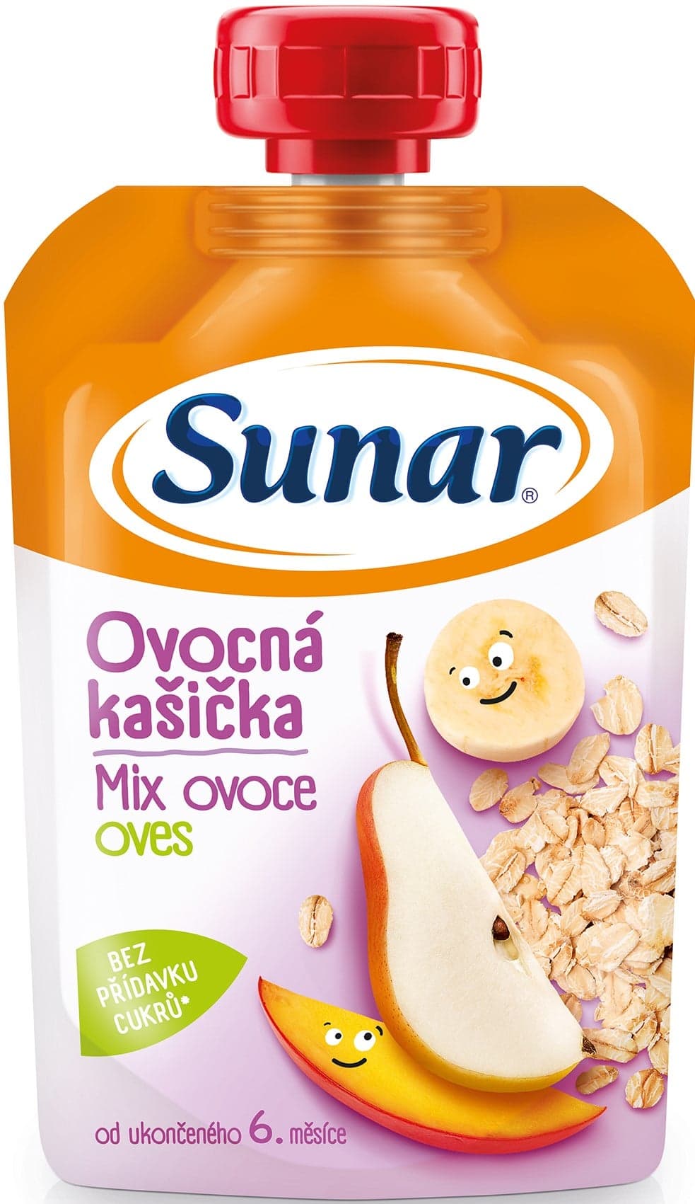 Sunar Kašička ovocná kapsička mix ovoce a ovesné vločky od 6. měsíce
