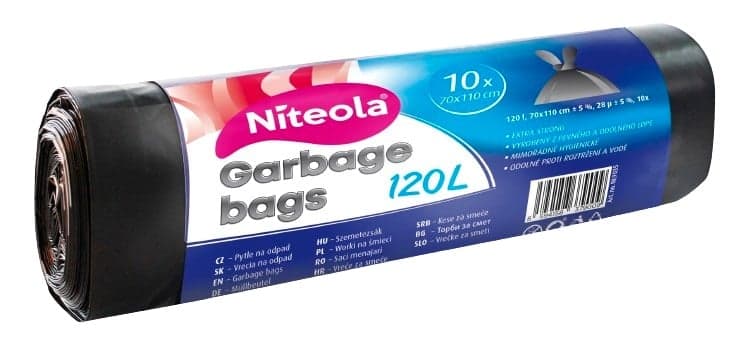 Niteola Pevné igelitové sáčky na odpad 120 l