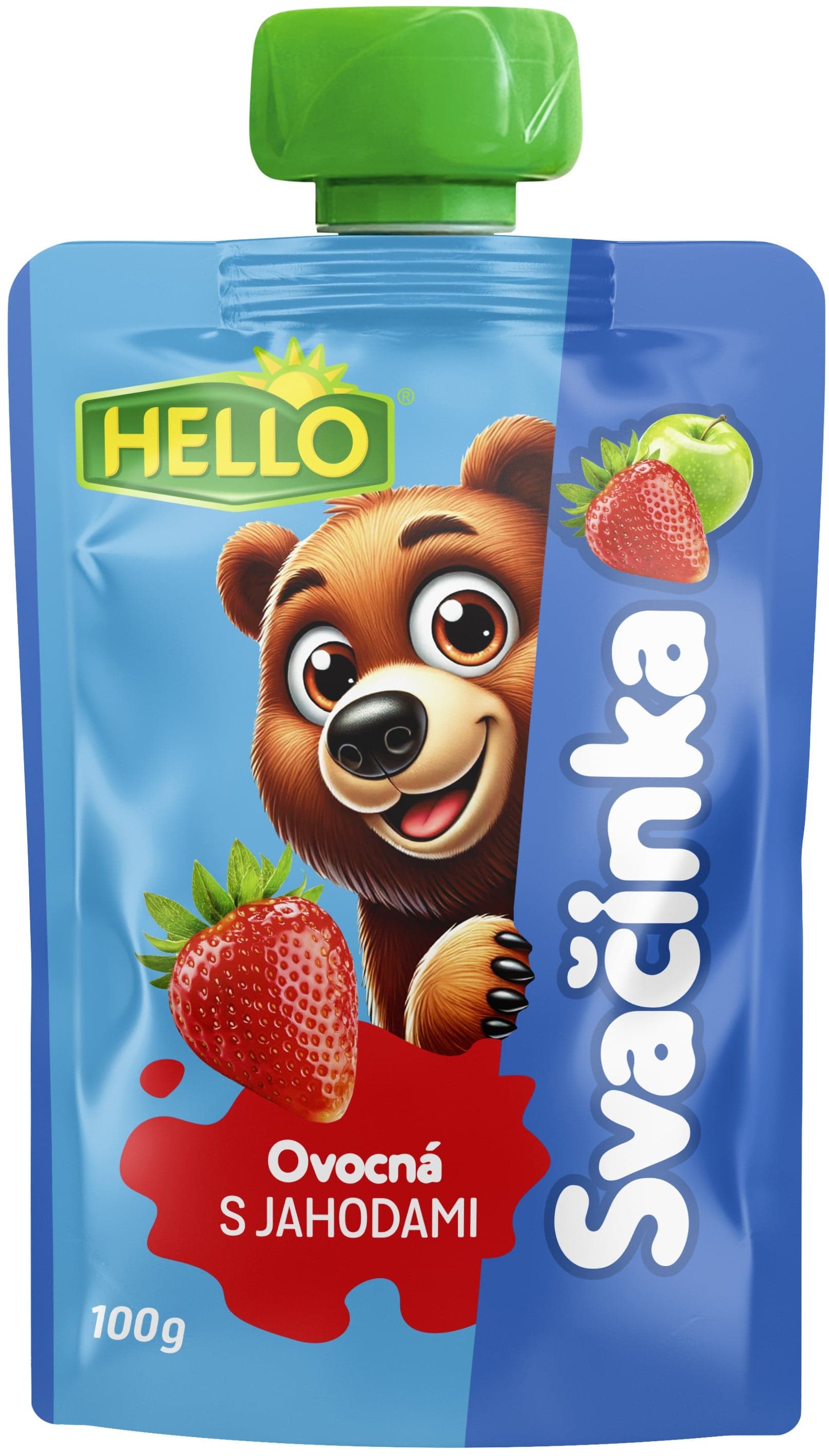 Hello Ovocná svačinka s jahodami kapsička 100 g