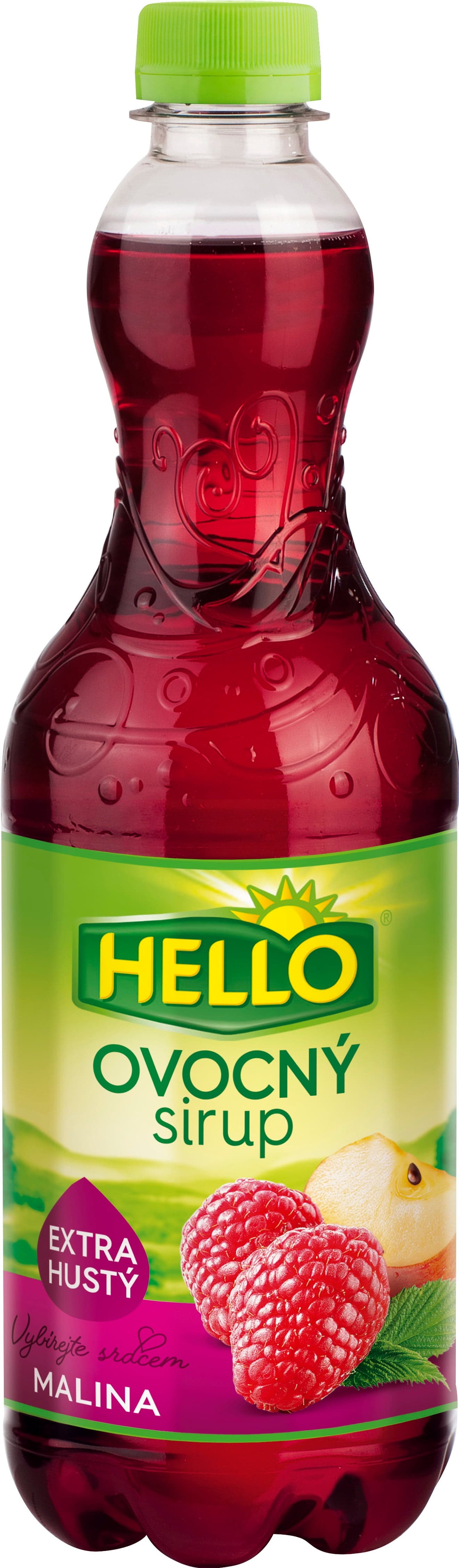 Hello extra hustý ovocný sirup malina 0,7 l