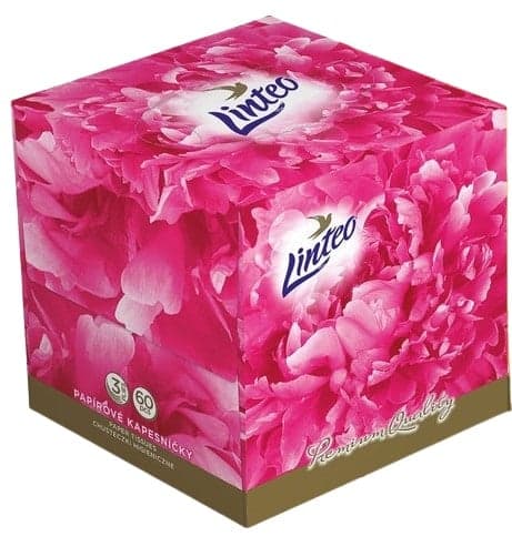 Linteo Premium papírové kapesníky 3vrstvé box 60 ks