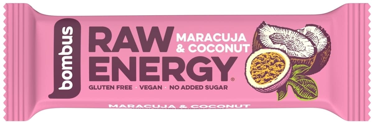 Bombus Raw energy maracuja & coconut tyčinka