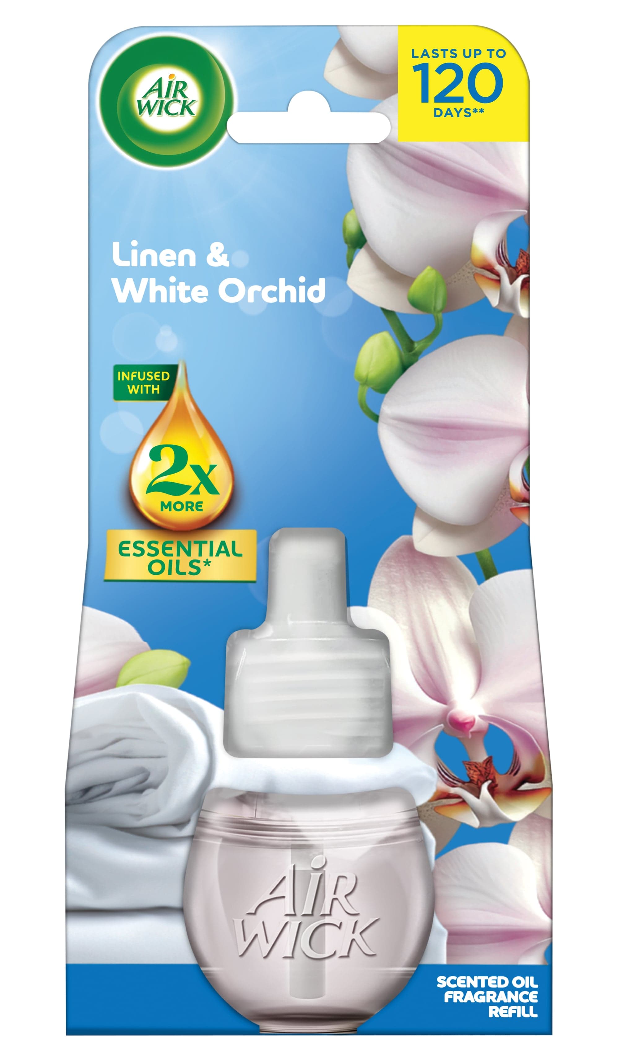 Air Wick Náplň do elektrického osvěžovače prádlo a bílá orchidej 19 ml