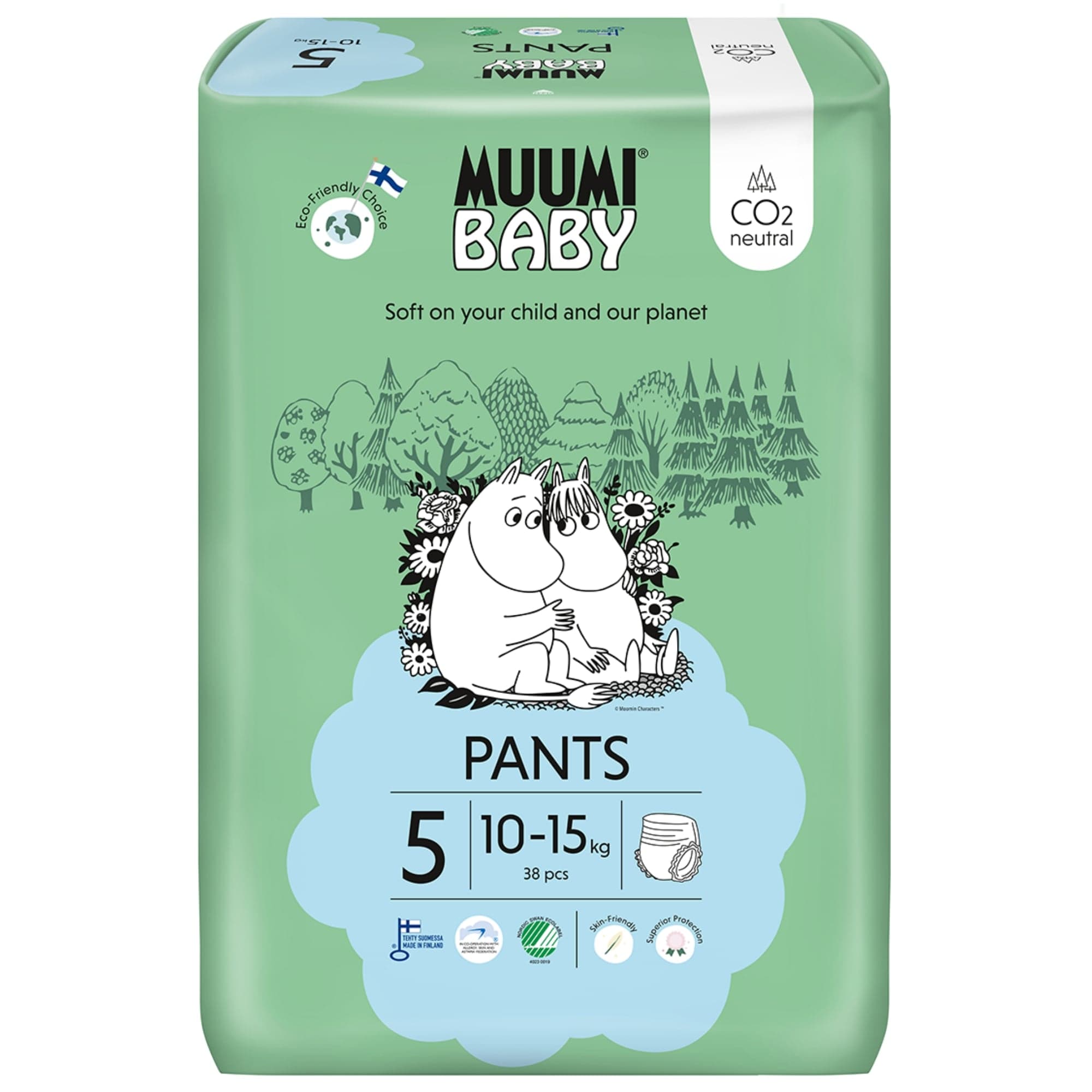 Muumi Baby EKO Plenkové kalhotky pants maxi+ 5 (10–15 kg)
