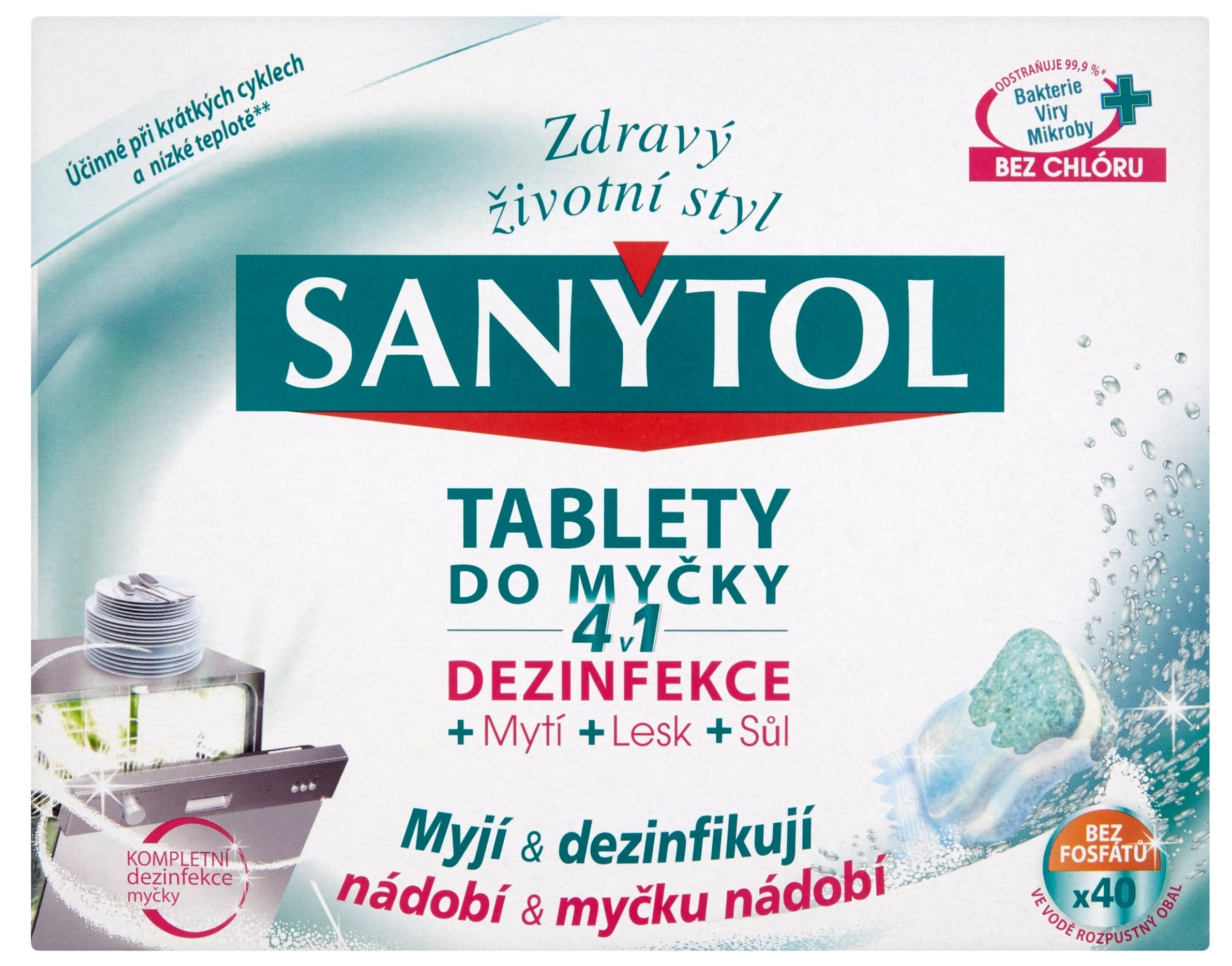 Sanytol Tablety do myčky nádobí 40 mytí
