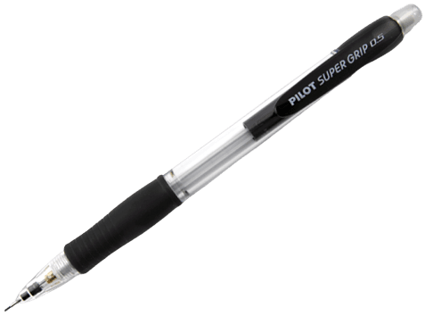 Pilot Super Grip černá mikrotužka, šířka stopy 0,5mm, HB