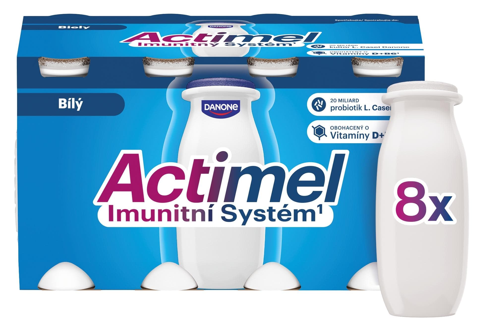 Actimel Probiotický nápoj bílý 8×100 g 0,8 kg