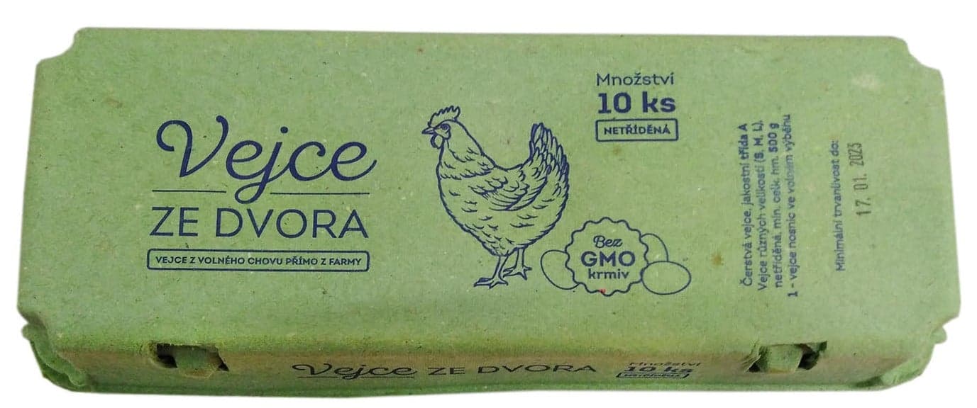 Farmářská Vejce ze dvora z volného chovu