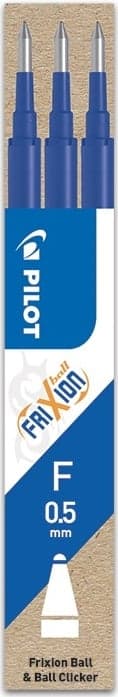 Pilot FriXion F, modrá náhradní náplň do rolleru, šířka stopy 0,25 mm, šířka hrotu 0,5 mm