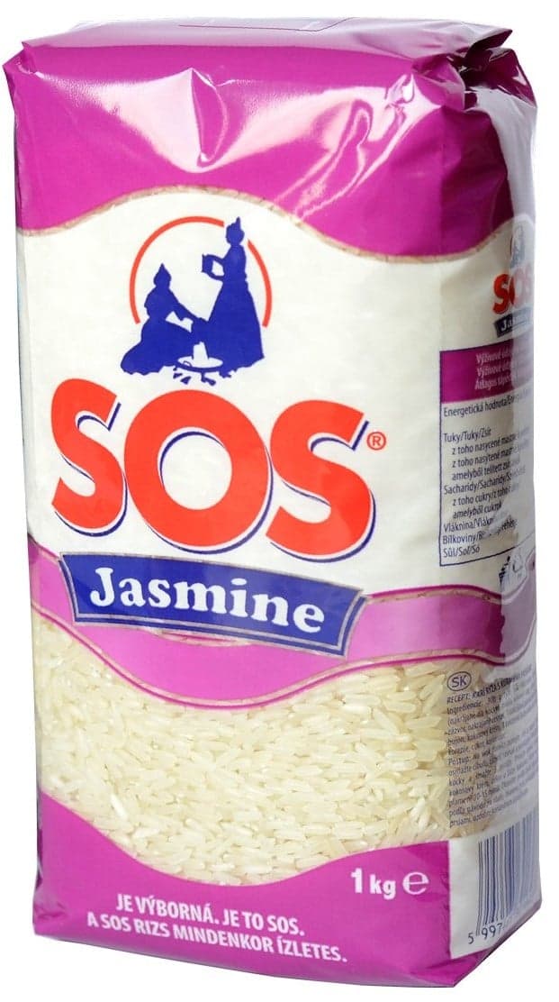 SOS Jasmine rýže jasmínová, loupaná 1 kg