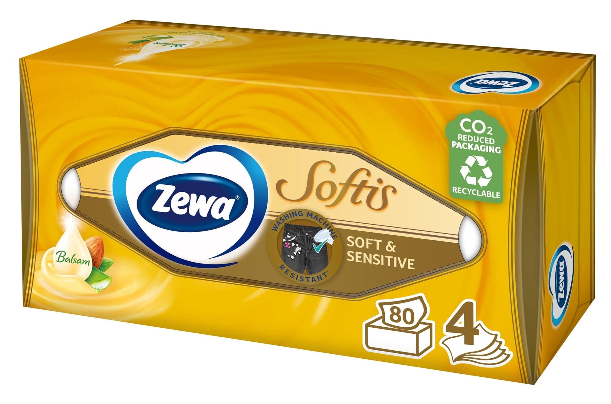 Zewa Softis Soft & Sensitive papírové kapesníky 4vrstvé box