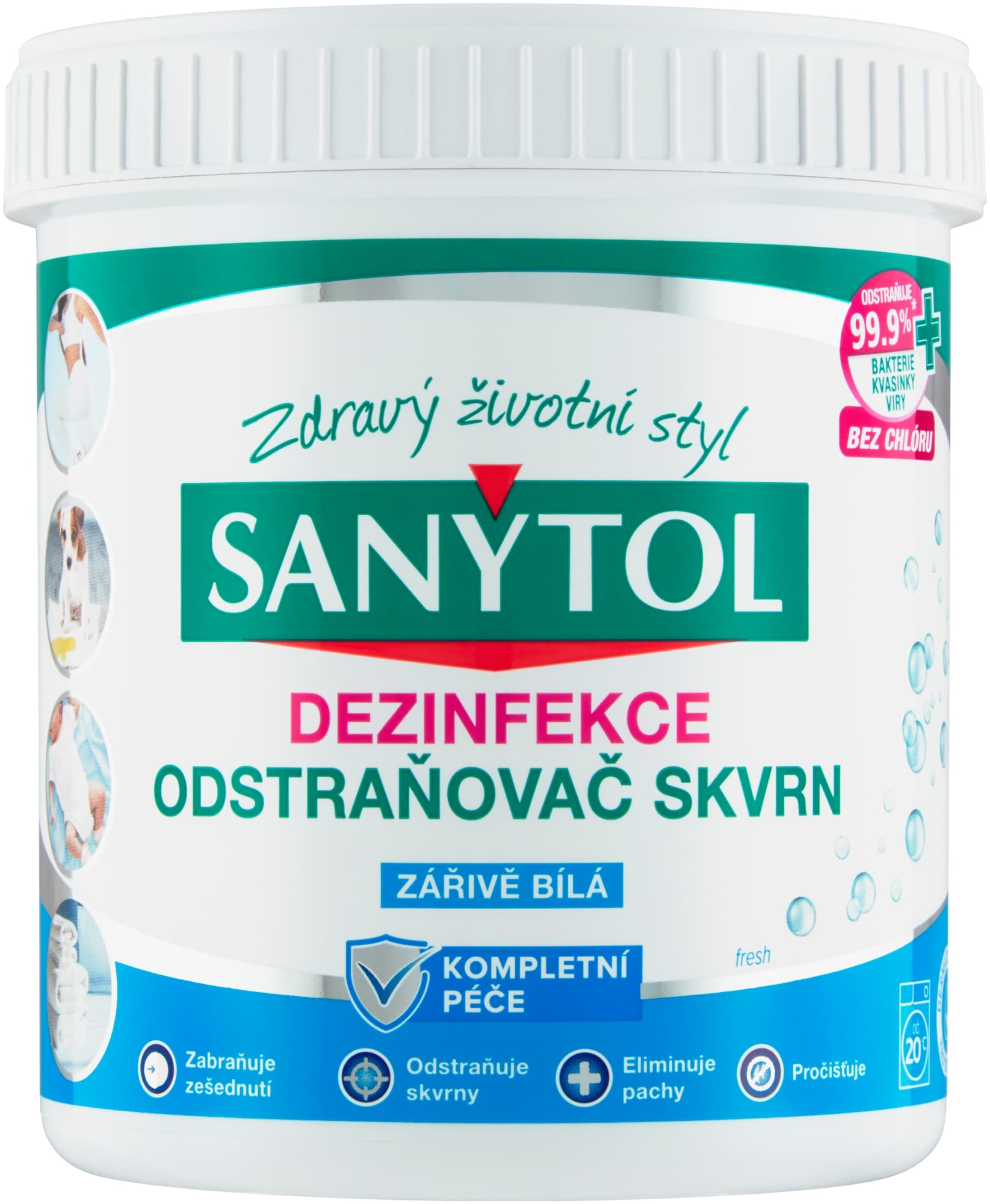 Sanytol Dezinfekce odstraňovač skvrn – zářivě bílá
