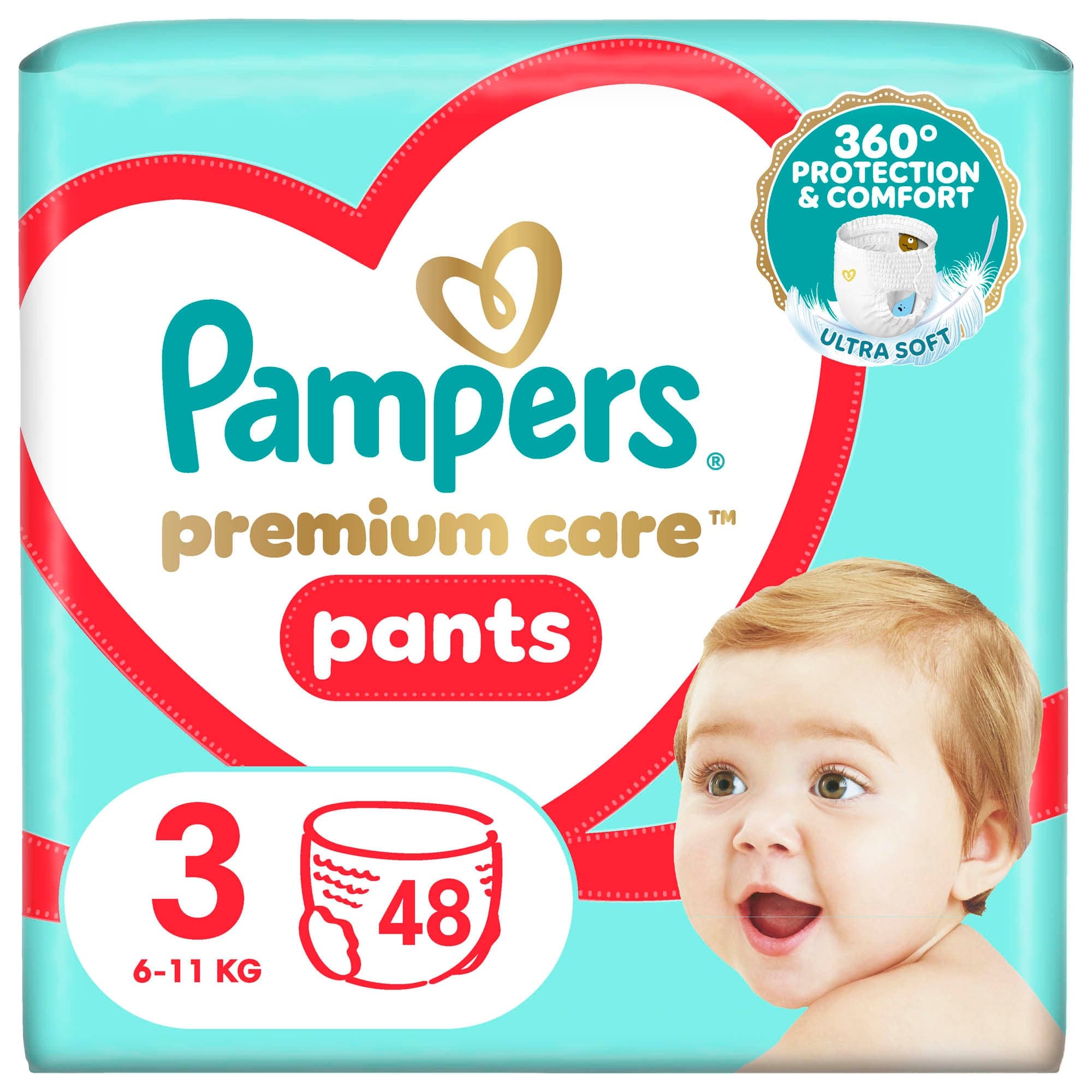 Pampers Pants Premium care plenkové kalhotky 3 (6–11 kg)