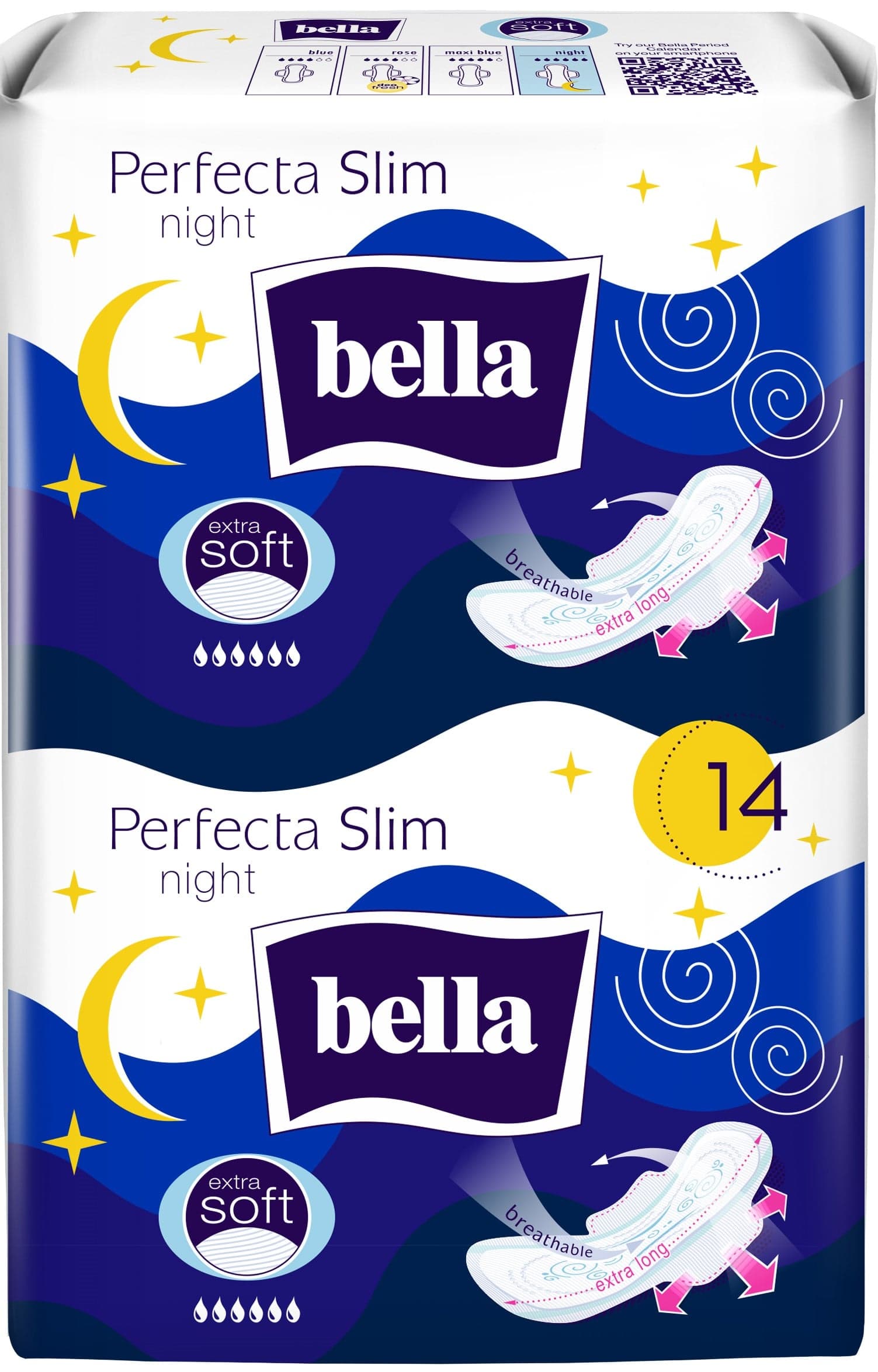 Bella Perfecta Slim Night Extra Soft vložky 14 ks