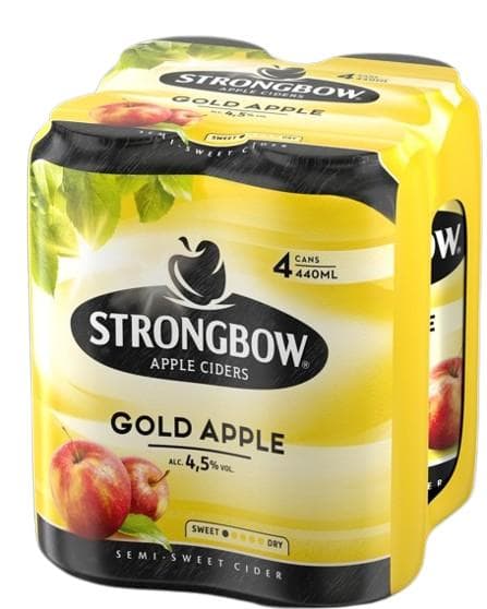 Strongbow Gold Apple cider plech 4×0,44 l plech