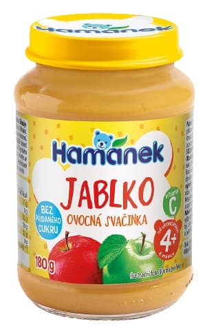 Hamánek Neslazená ovocná přesnídávka jablko