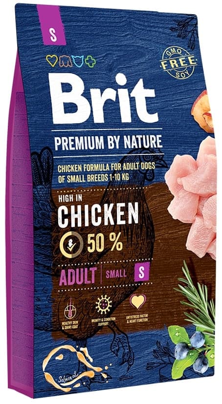 Brit Premium by Nature Adult S Chicken pro psy