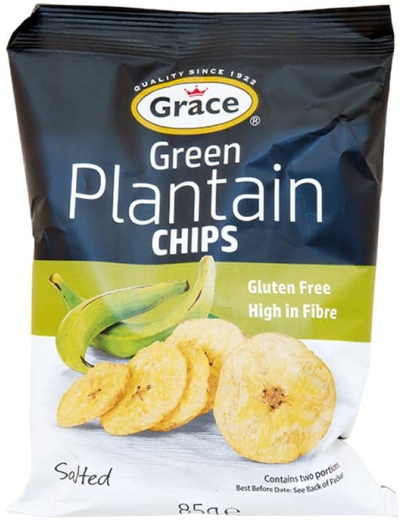 Grace Bezlepkové chipsy ze zelených banánů plantain solené 85 g