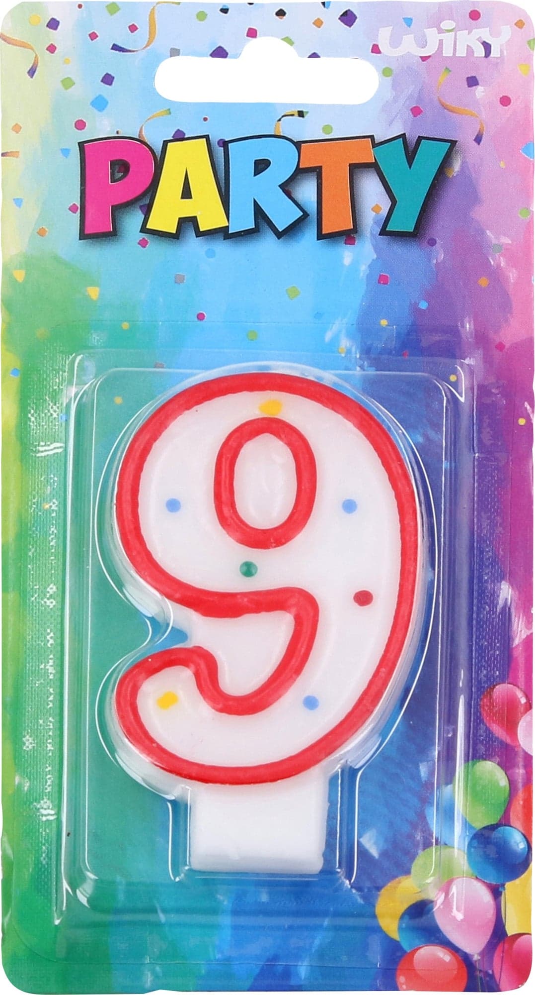 Dortová svíčka č. 9 duhová