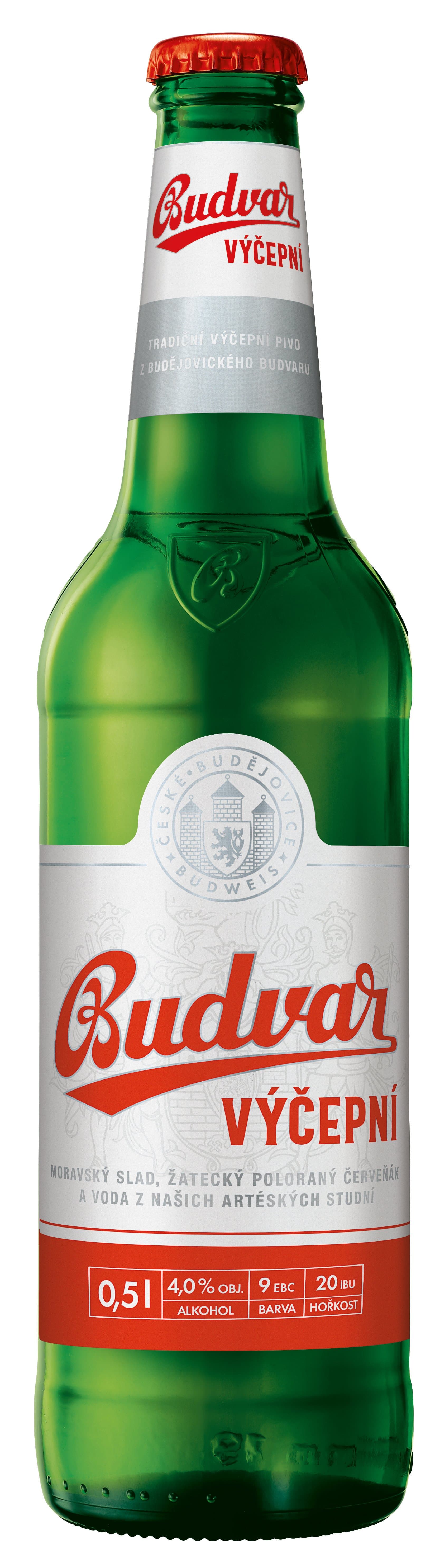 Budvar Výčepní světlé výčepní pivo - sklo