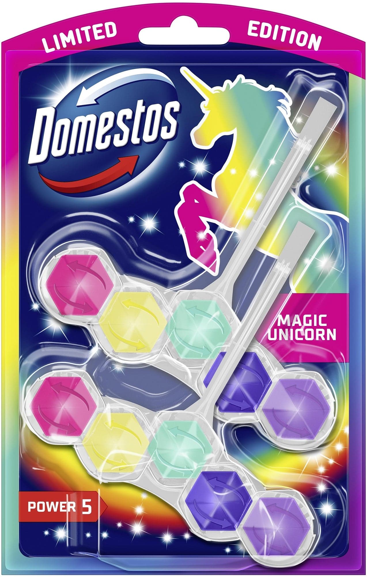 Domestos Power 5 Unicorn edition WC blok 2×50 g