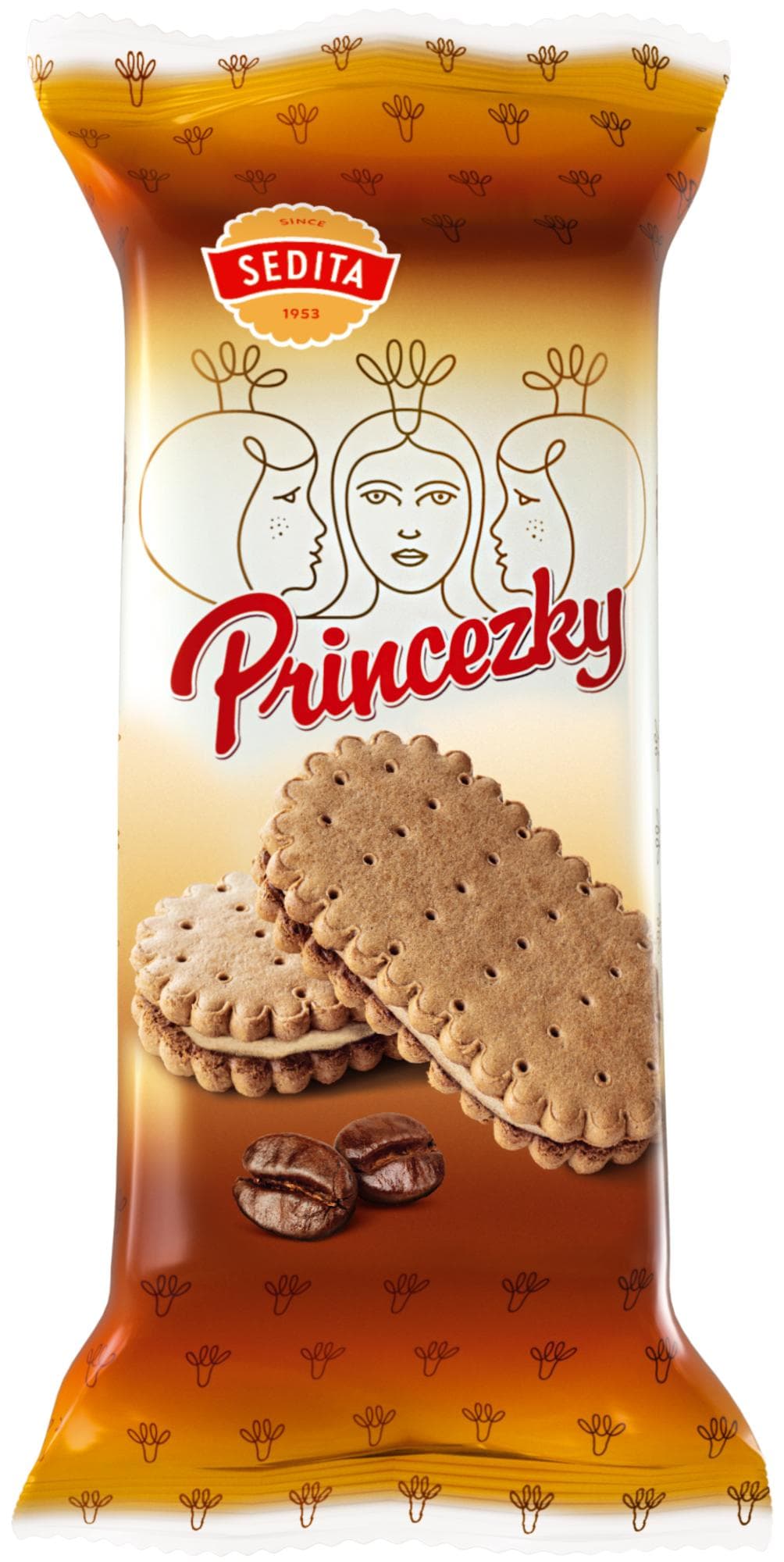 Sedita Princezky sušenky s kávovou náplní