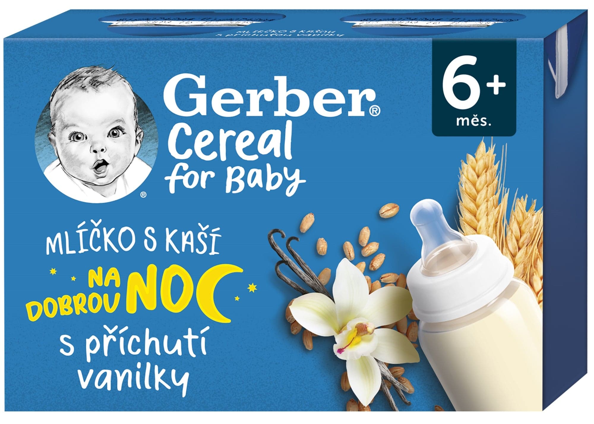 Gerber Cereal mlíčko s kaší s příchutí vanilky (2×212 ml)