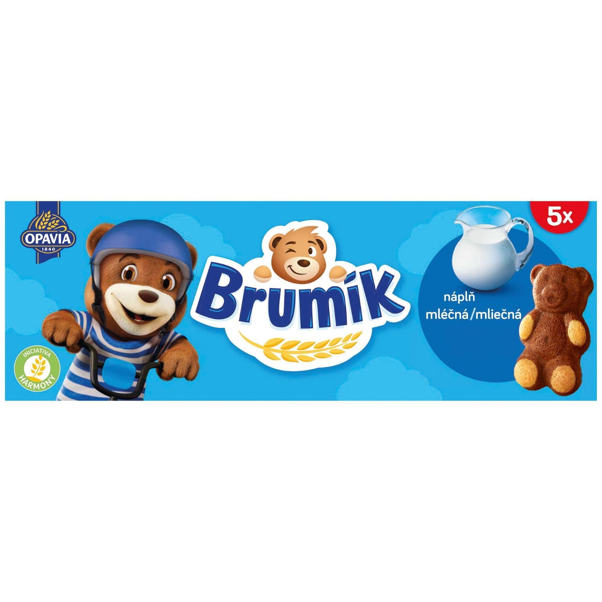 Opavia Brumík Mléčná náplň jemné pečivo