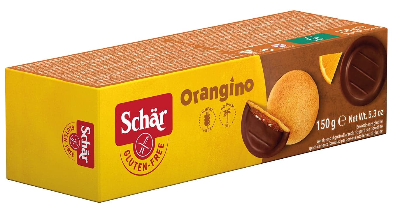 Schär Orangino bezlepkové polomáčené piškoty