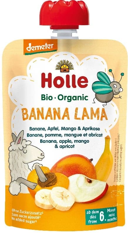Holle BIO Kapsička banán, jablko, mango a meruňka 100 g