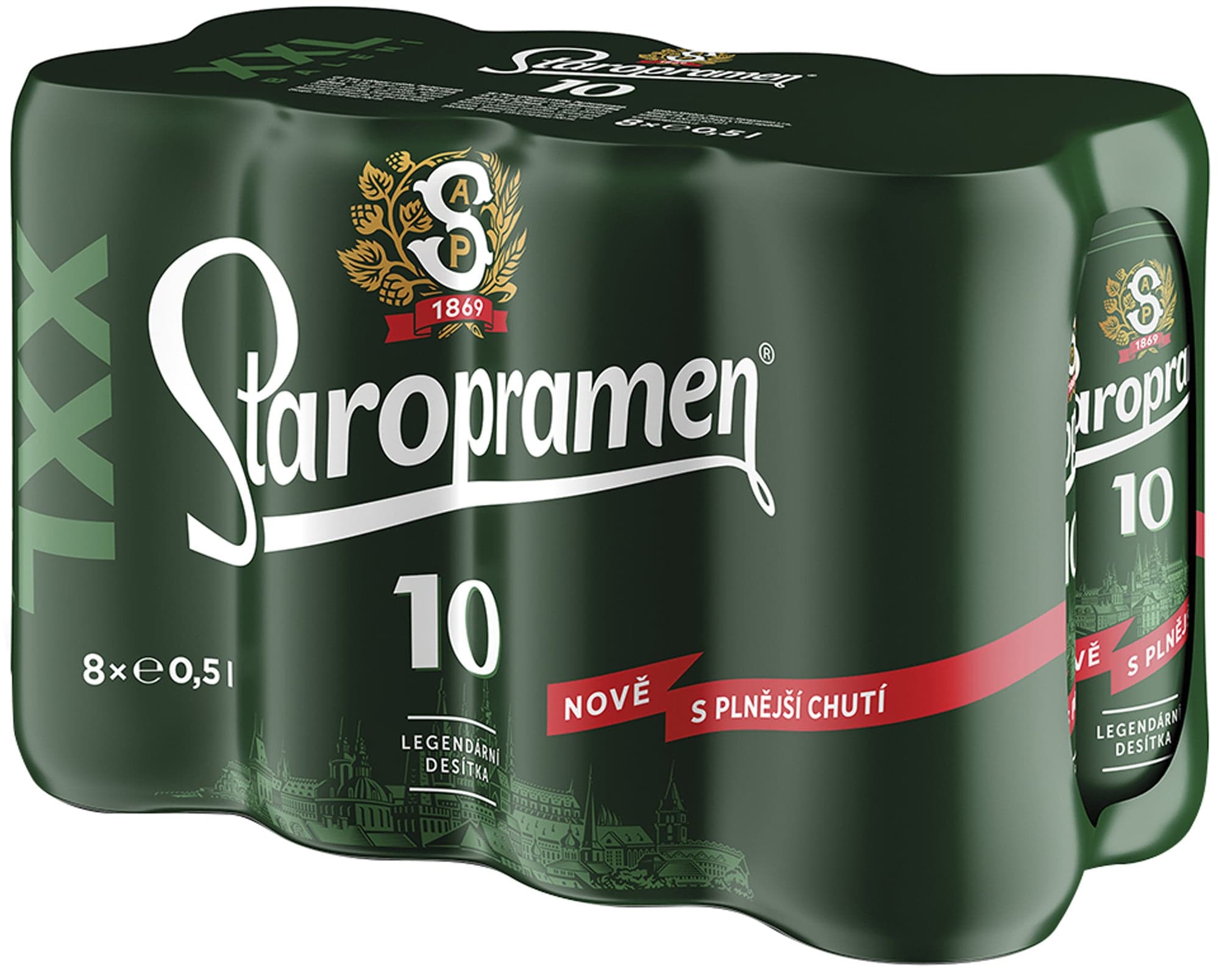 Staropramen 10 plech 8×0,5l 4 l