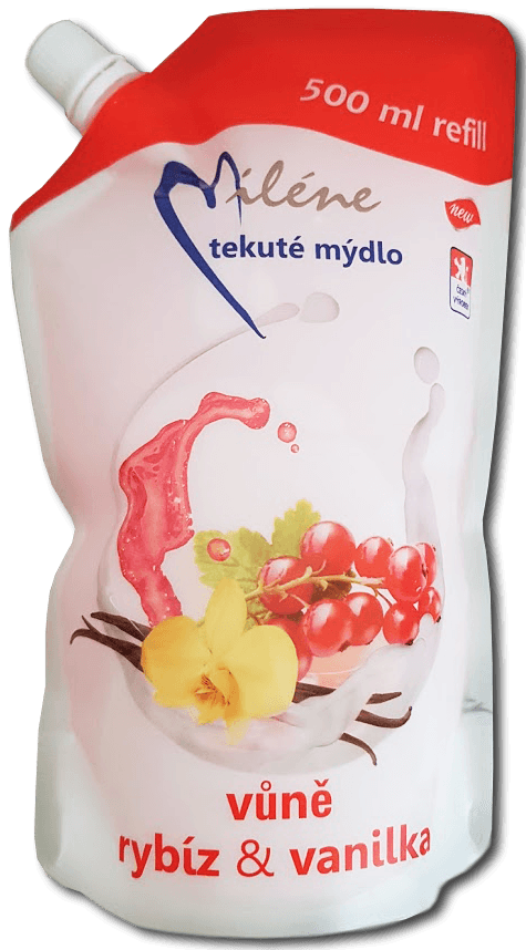 Miléne Rybíz a vanilka tekuté mýdlo náhradní náplň