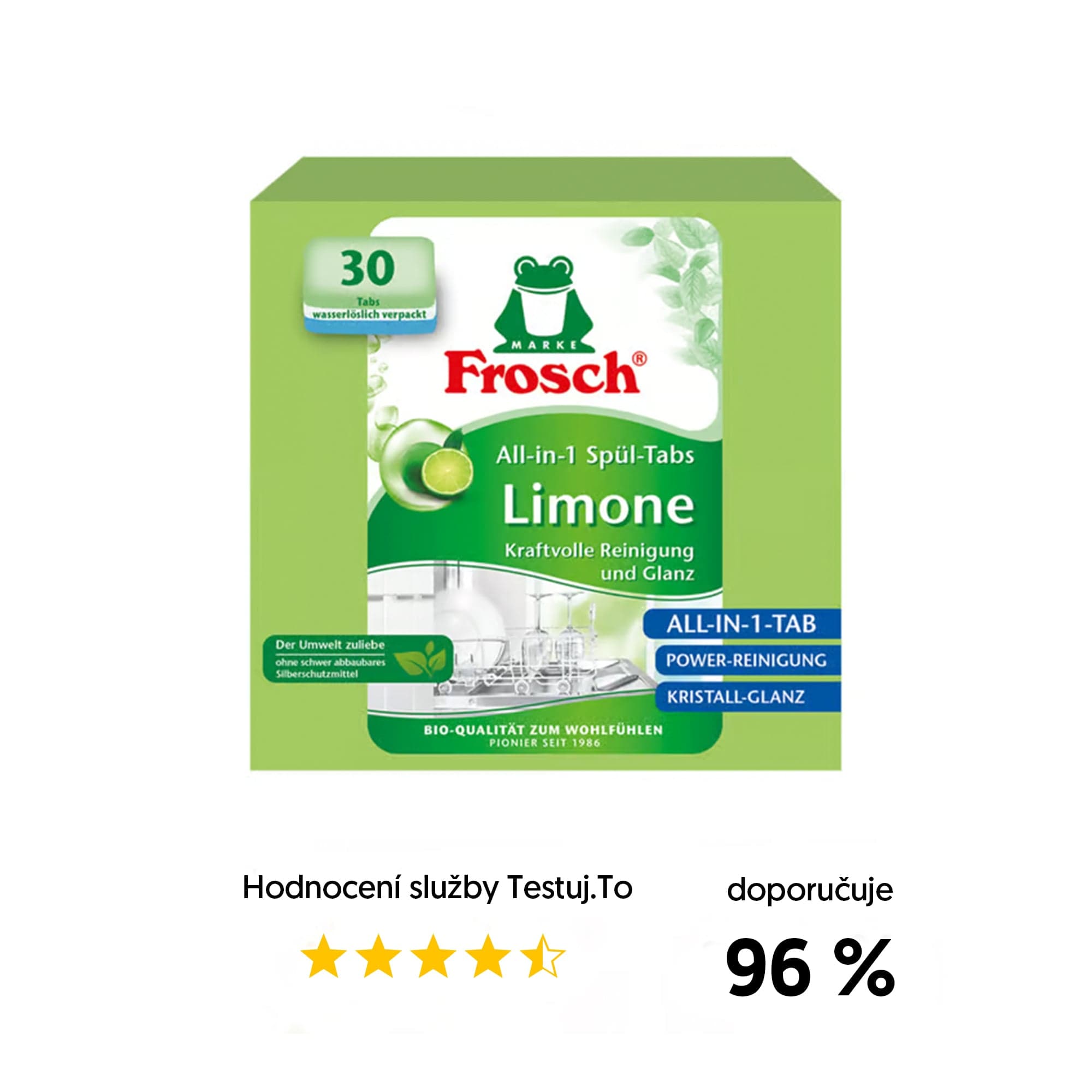Frosch EKO Tablety do myčky citron 30 mytí