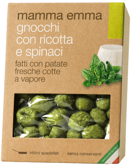 Mamma Emma Gnocchi s ricottou a špenátem z čerstvých brambor