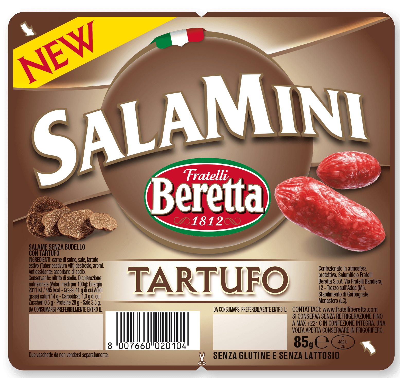Fratelli Beretta Tapasové SalaMini s černým lanýžem