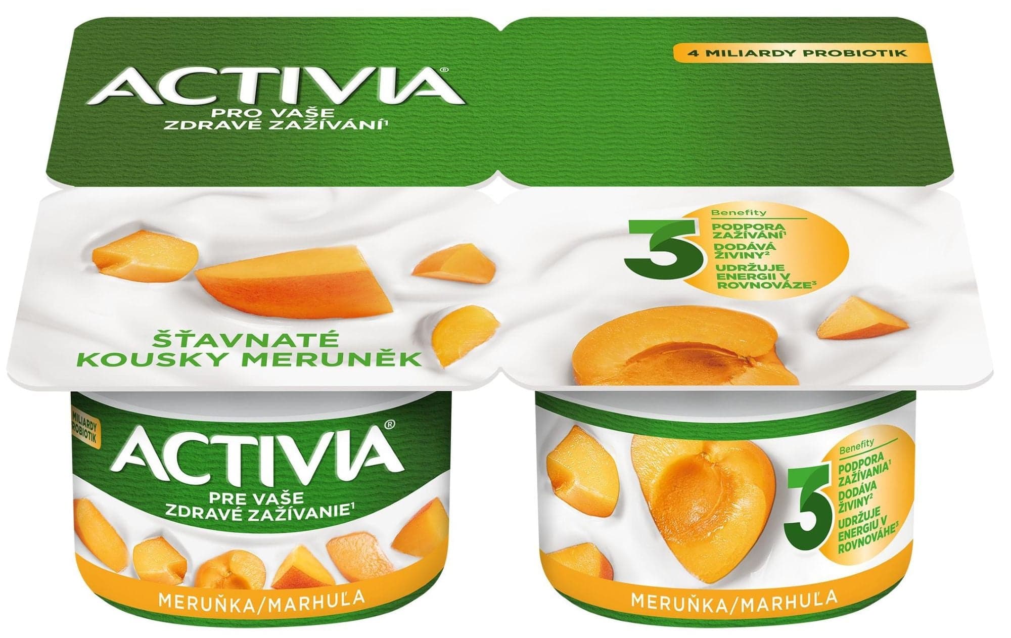 Activia Probiotický jogurt meruňka 4×120 g