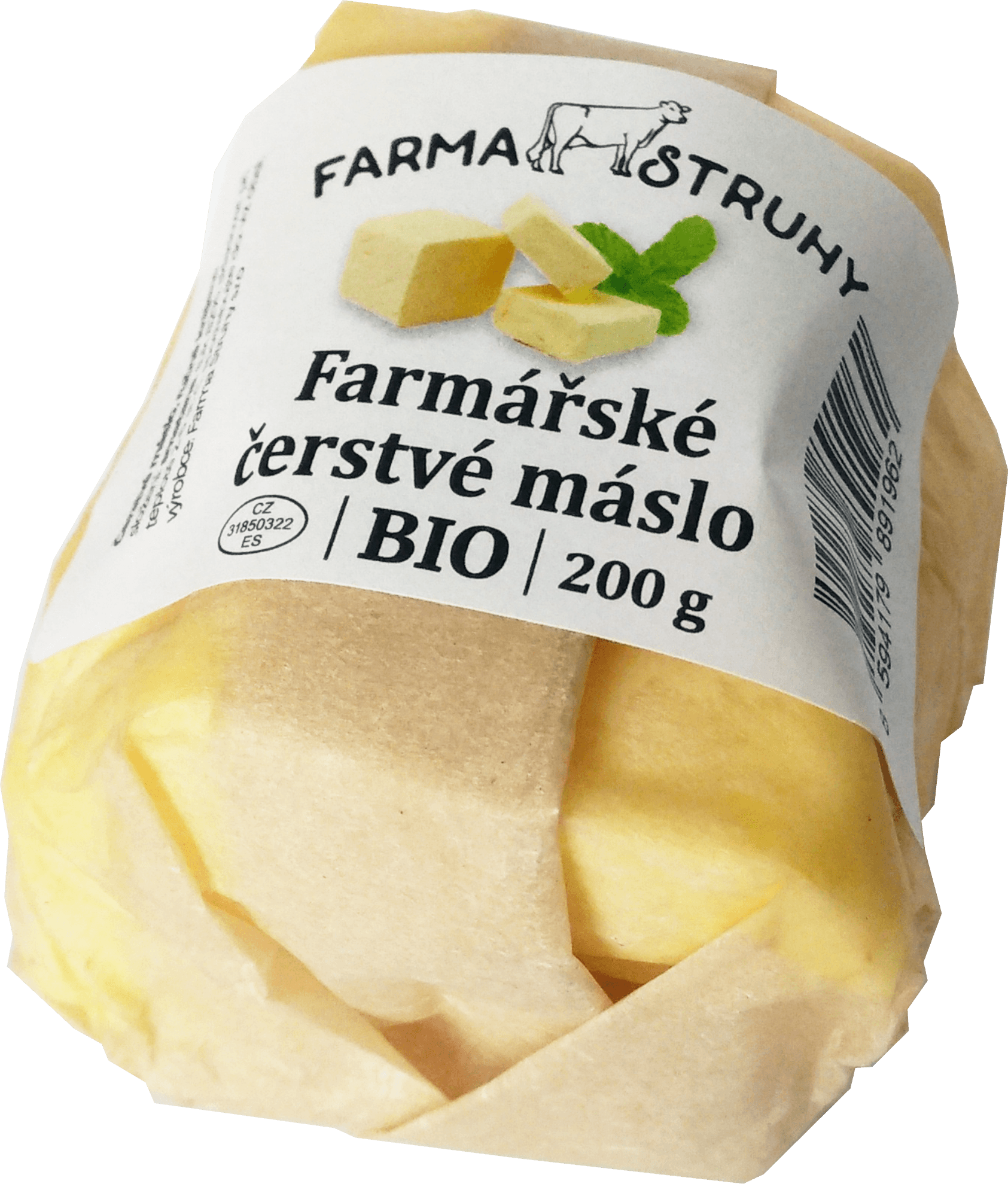 Farma Struhy BIO Farmářské čerstvé máslo