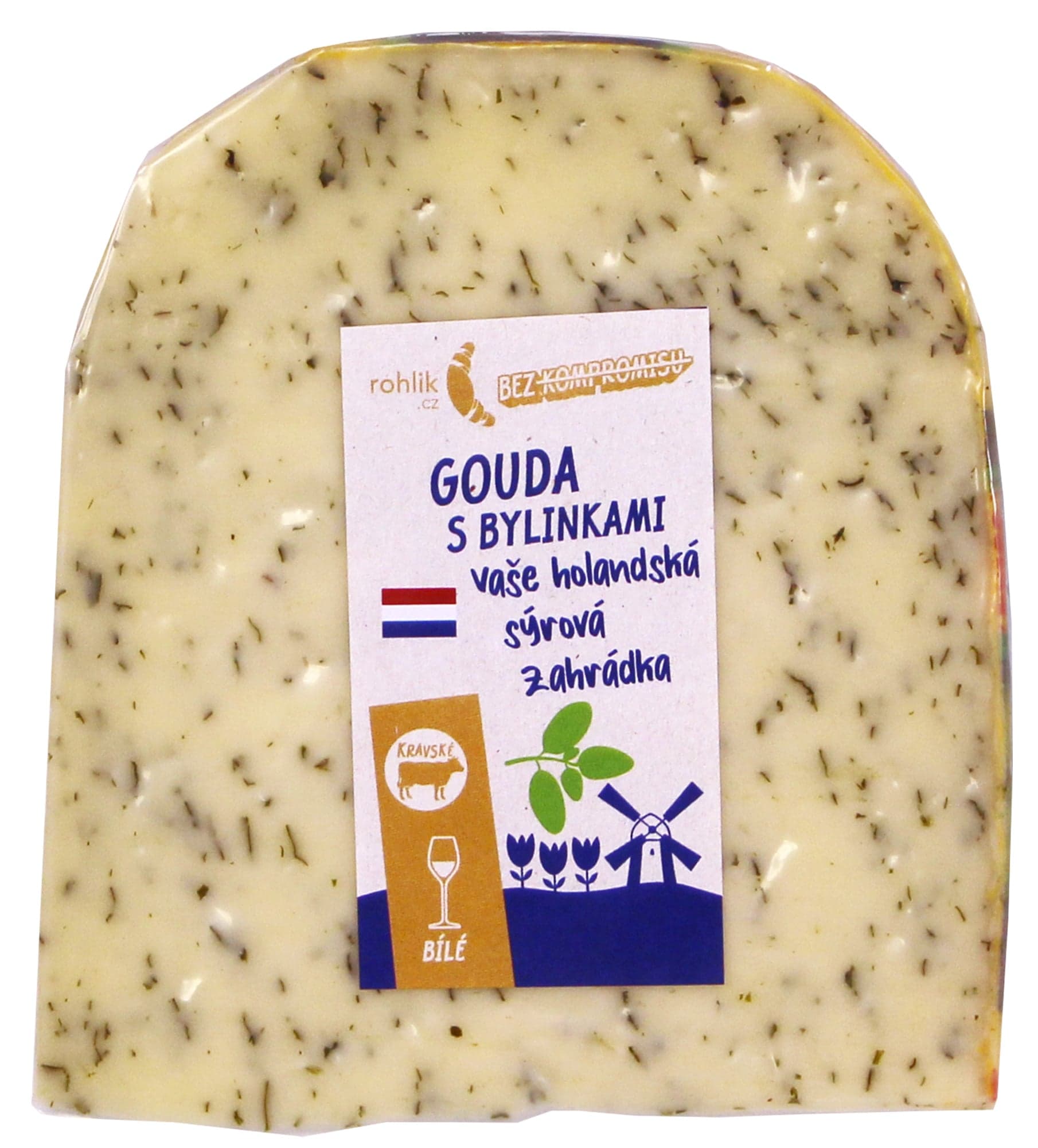 Gouda s bylinkami výkroj