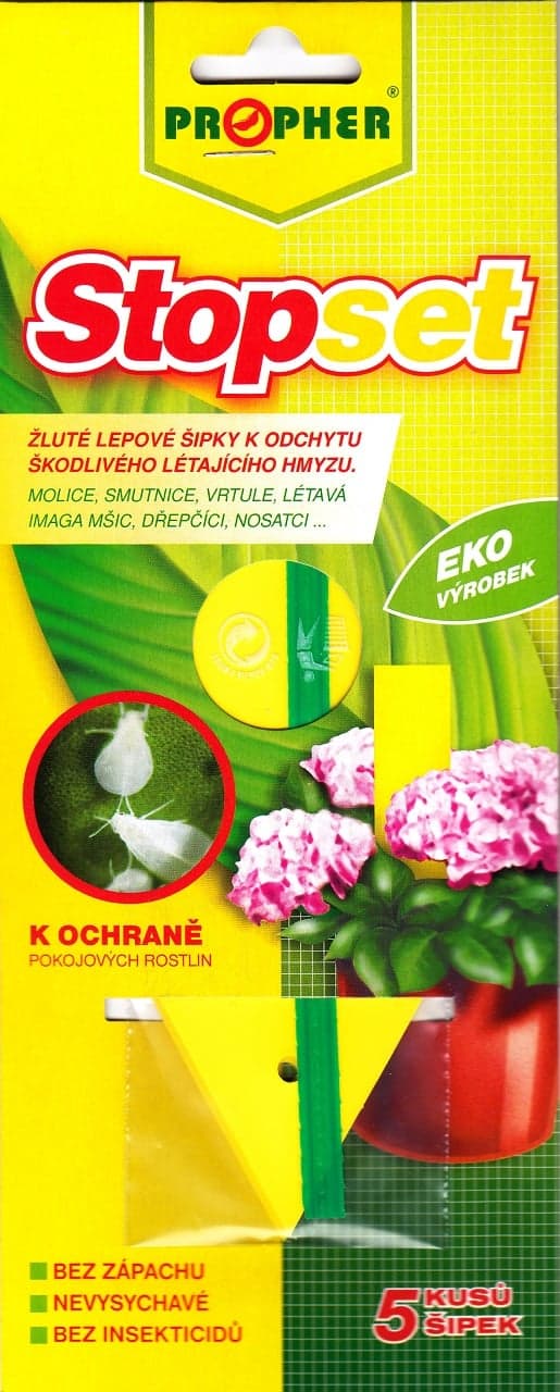 Propher Stopset Lepové šipky žluté 14×5 cm