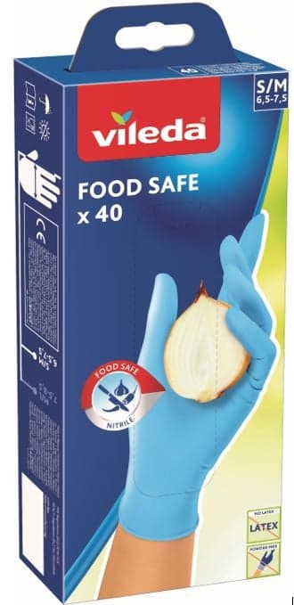 Vileda Food safe rukavice velikost S/M 40 ks