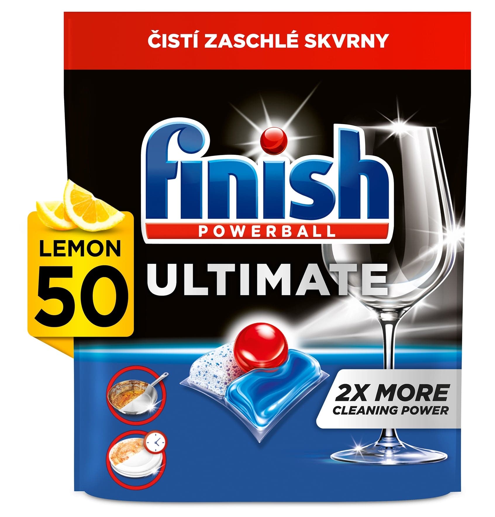 Finish Ultimate Lemon Sparkle kapsle do myčky nádobí