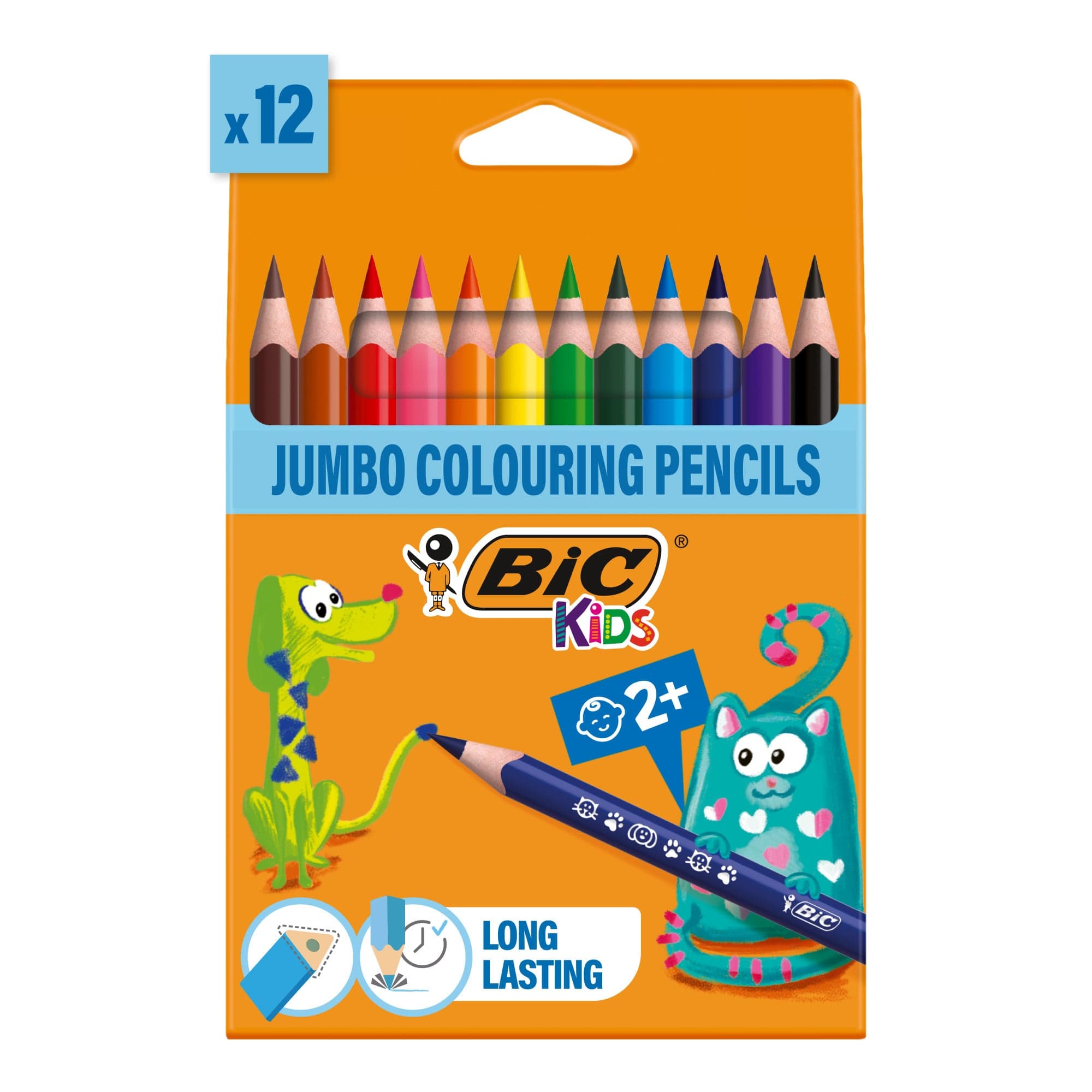 BIC Kids Evolution Trojboké jumbo pastelky 12 ks