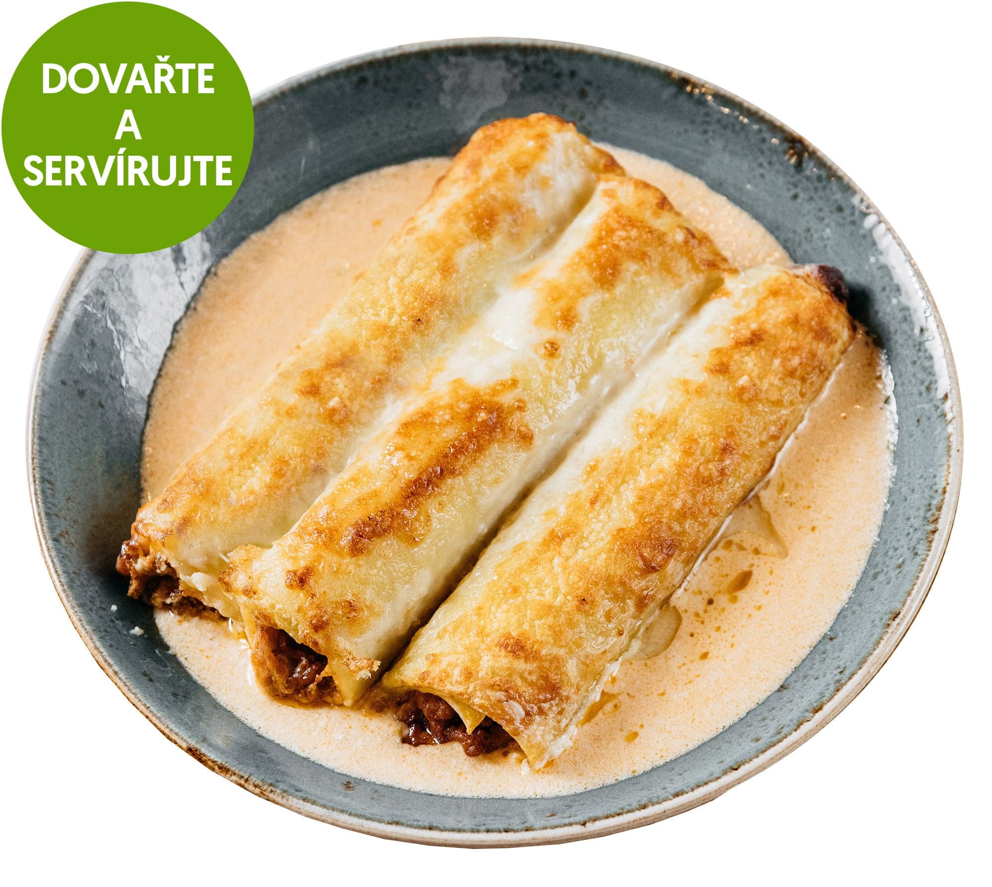 Cannelloni s masovým ragú, smetanou a lanýžovým olejem z Pasta Fresca