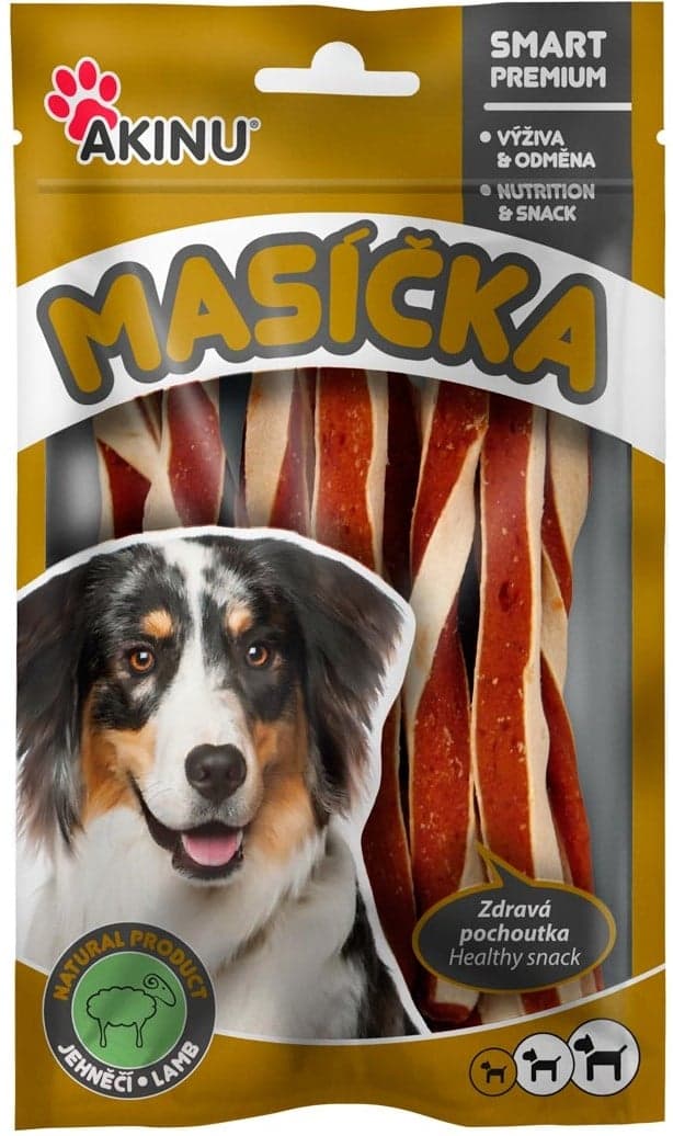 Akinu Masíčka jehněčí twister pro psy 75 g