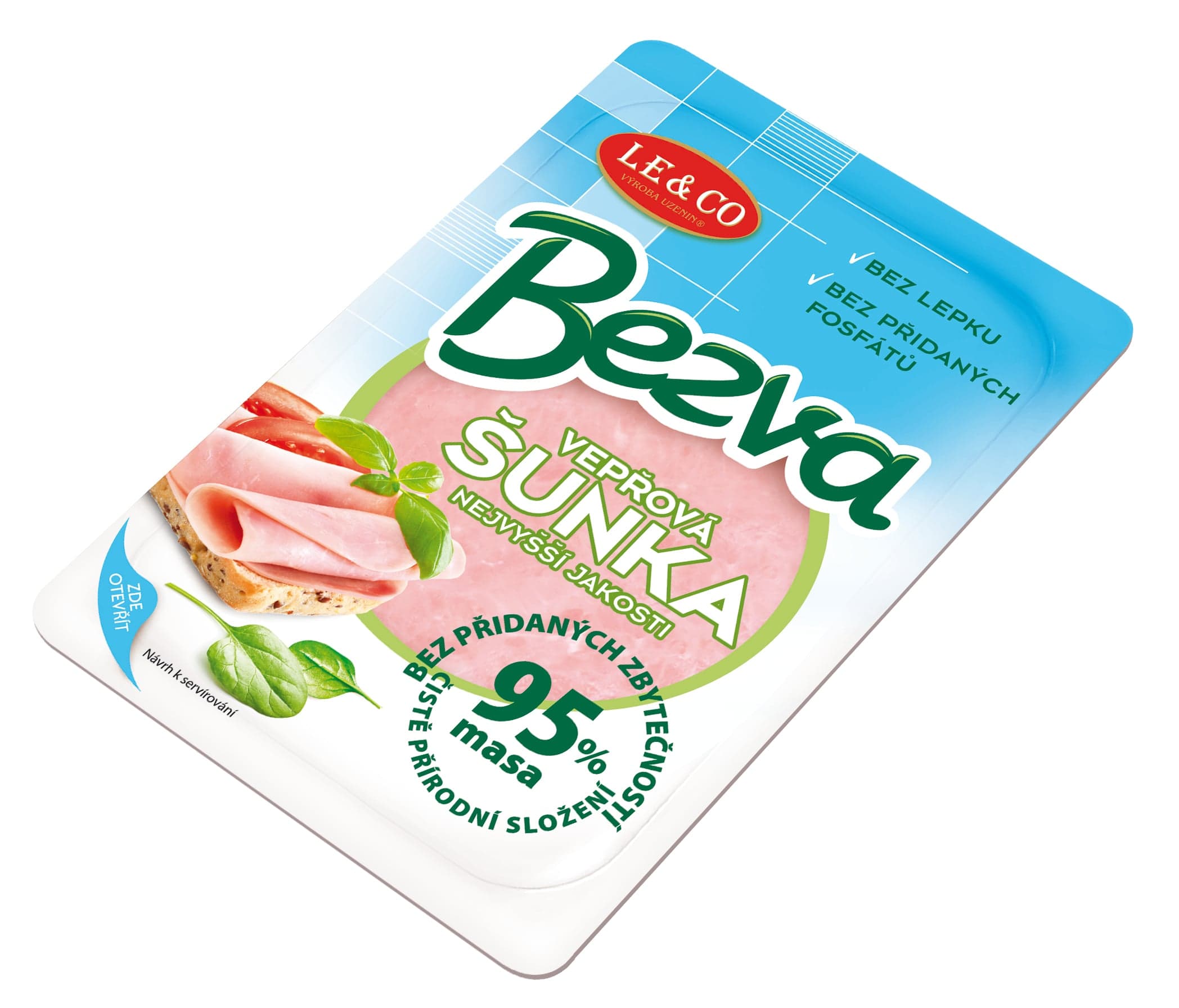 LE&CO Bezva Vepřová šunka s obsahem masa 95 %